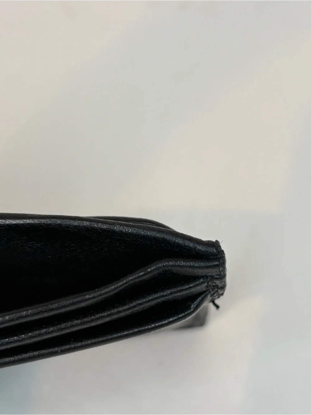 CHANEL Black Leather Card Holder